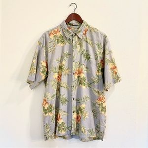 Tori Richard 100% Cotton Lawn Hawaiian Short Sleeve Shirt Hibiscus Men's Large